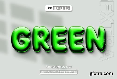 PSD green editable text effect