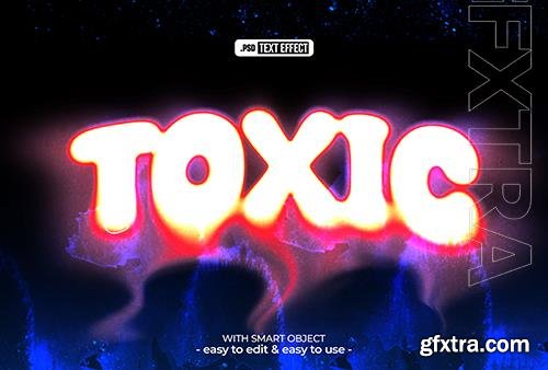 PSD toxic editable text effect