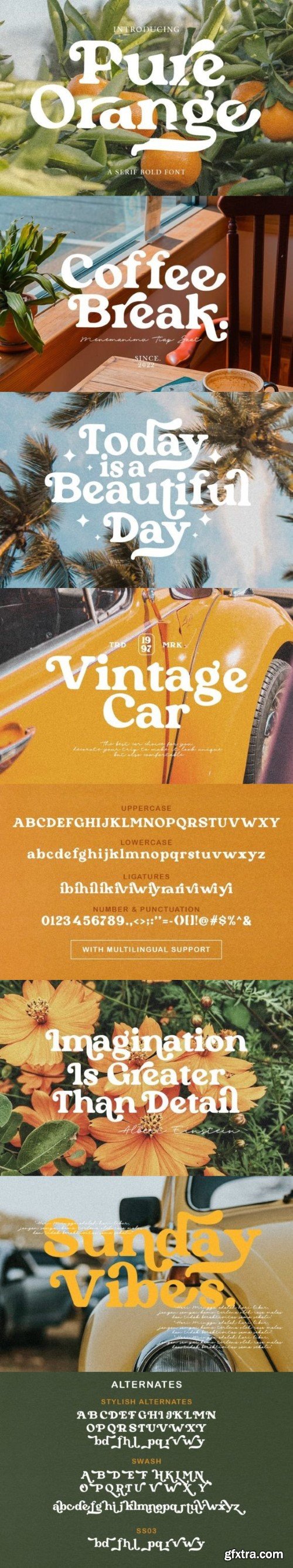 Pure Orange Font