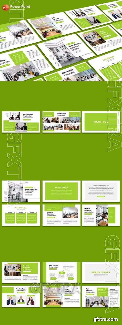 Modern Business Persentation Power Point Template 6D3GJ5L