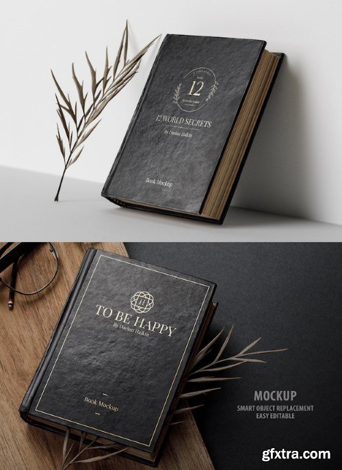 Vintage book cover mockup