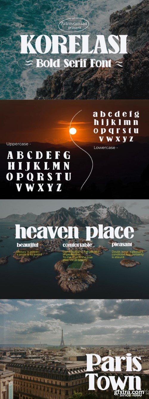 Korelasi - Bold Serif Font