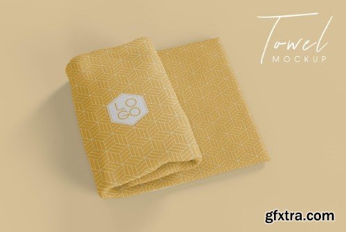 Realistic towel mockup