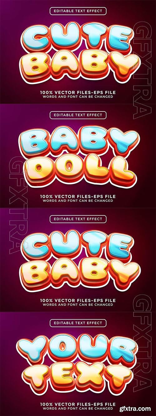 Cute Baby Editable Text Effect