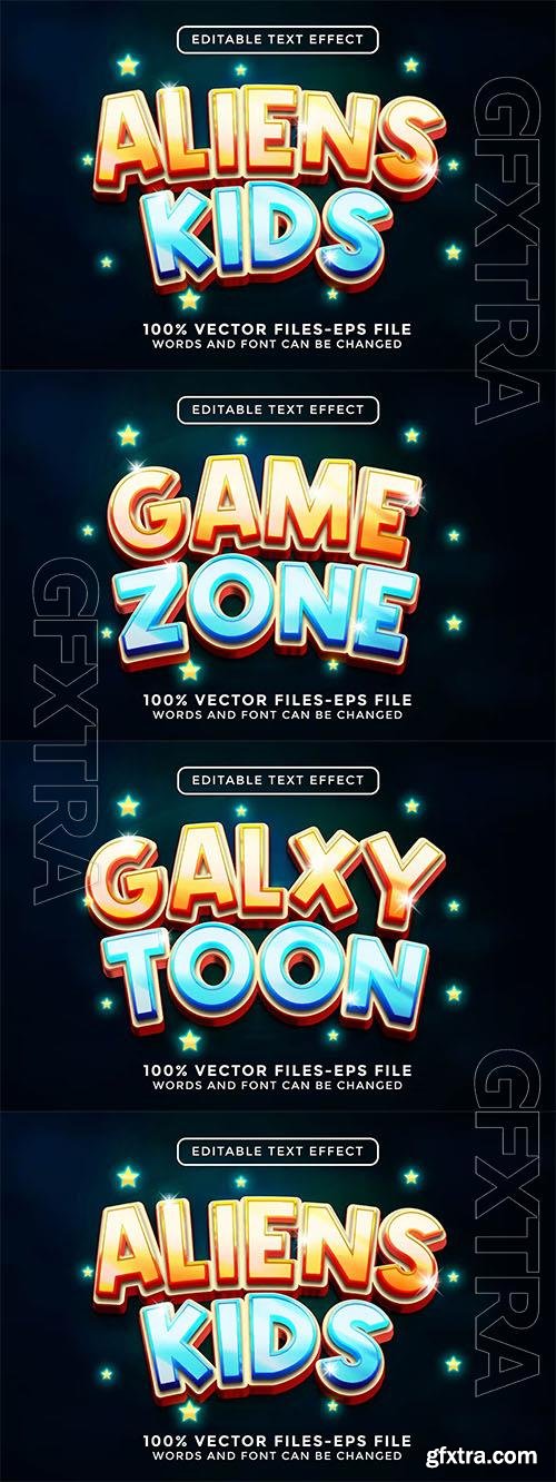 Aliens Kids Editable Text Effect