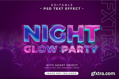 PSD night party text effect