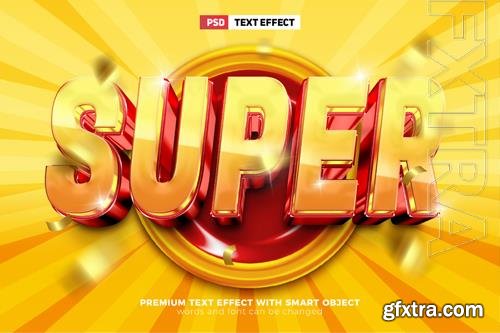 PSD super sale promo 3d editable text effect