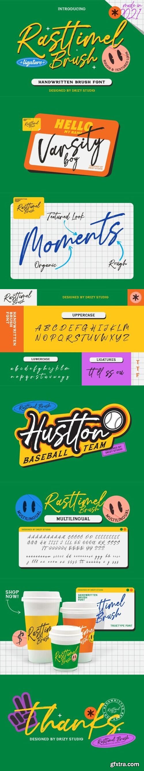 Rasttimel Brush Font