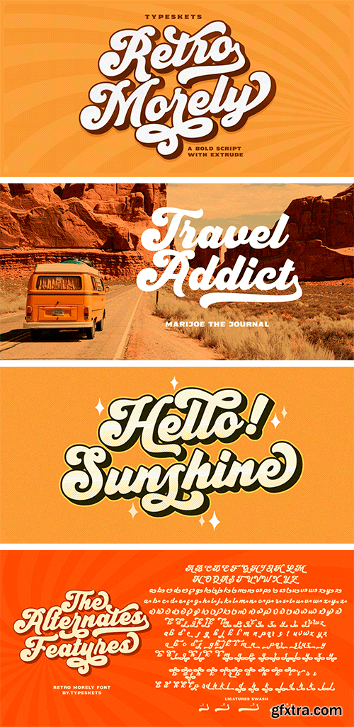 Retro Morely Font Family