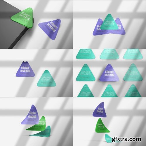 Triangle sticker mockup