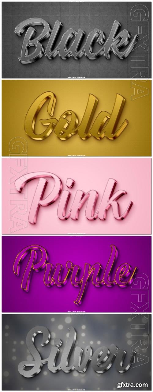 Psd style text effect editable set vol 107