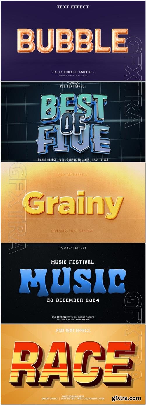 Psd style text effect editable set vol 112