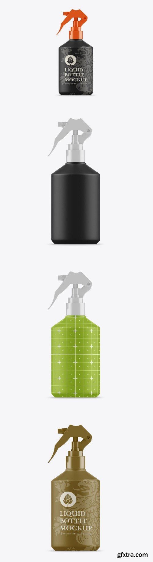 Metallic Spray Bottle Mockup