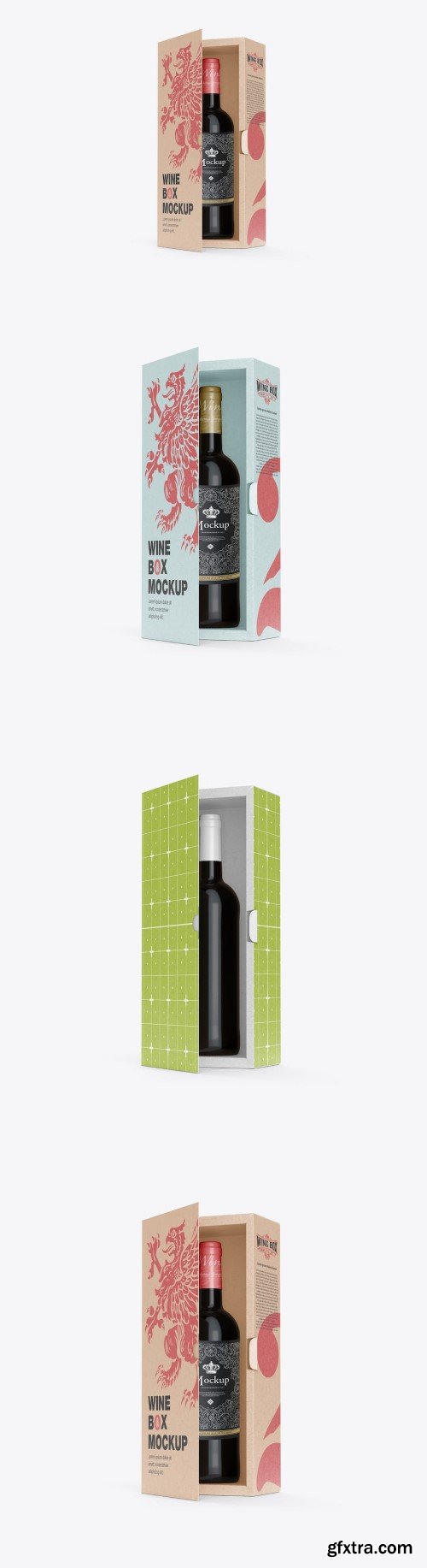 Paper Box for Bottles Mockup