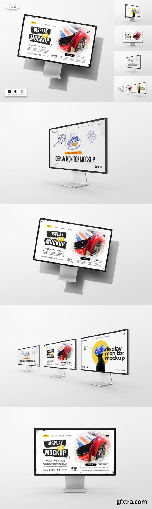 Display Monitor Mockup