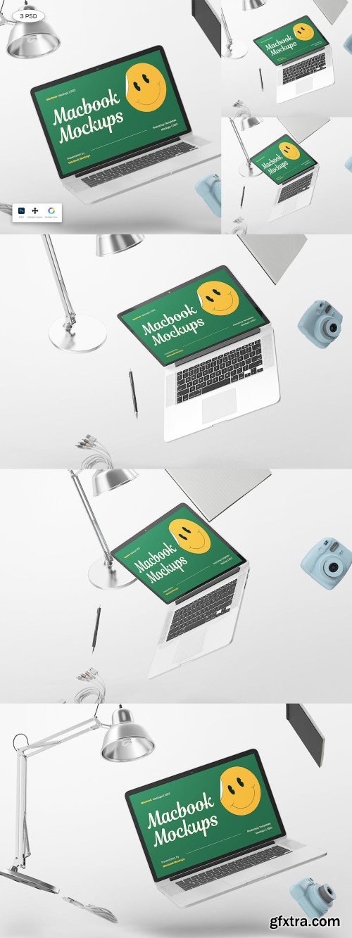 Macbook Office Desk Mockup