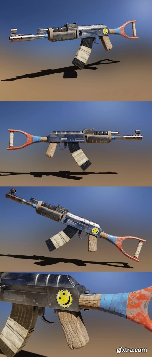 Unity Asset - Post apocalyptic Stylized Realism Rifle v1.0