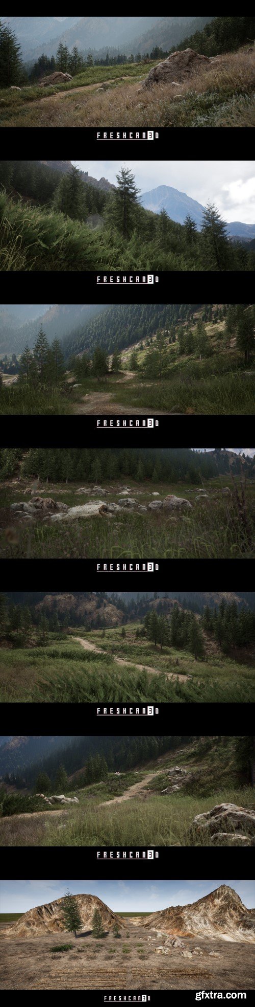 Unreal Engine - Mountain Grassland Environment 2x2 km (5.1)