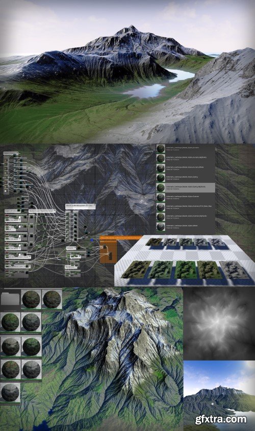 Unreal Engine - AutoLandscapeMatAlpine (4.7 - 4.27)