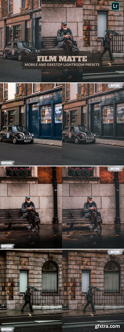 Film Matte Lightroom Presets Dekstop Mobile DKZ6MTW