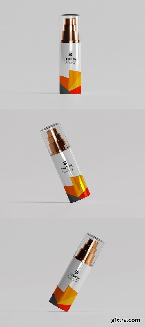 Body perfume spray mockup