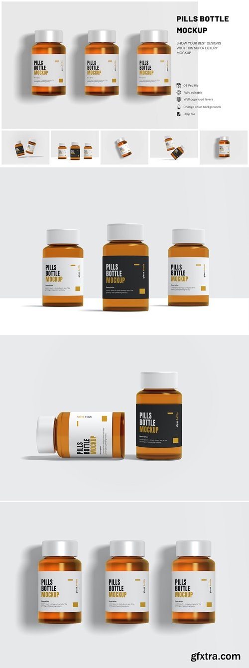 Pills Bottle Mockup S7UC98K