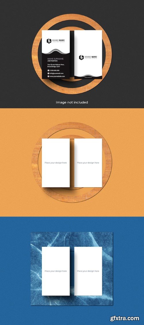 Vertical business card mockup