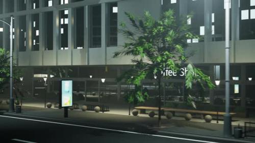 Videohive - Futuristic Street with Office Buildings in Modern City Landscape - 43252401 - 43252401