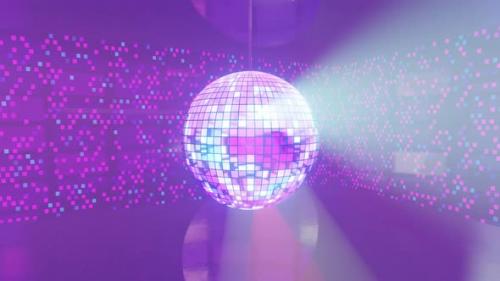 Videohive - Purple Disco Ball Spinning - 43252409 - 43252409