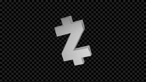 Videohive - Silver Zcash Symbol - 43252660 - 43252660