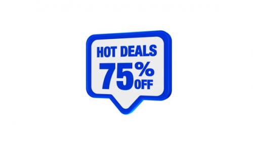 Videohive - Hot Deals Discount Badge 75 Percent Off - 43252664 - 43252664