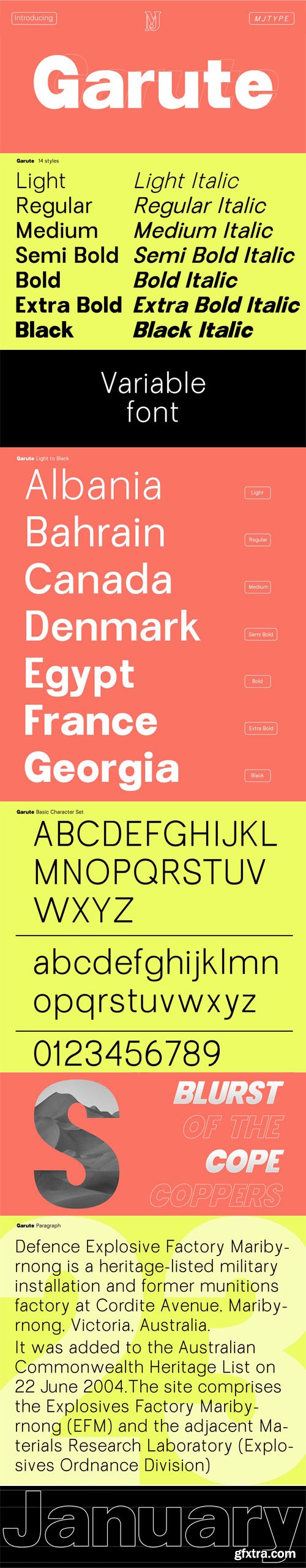 Garute - Modern Variable Sans Serif Typeface