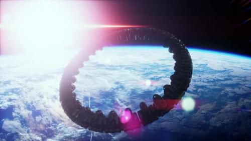 Videohive - Alien Mothership Near Earth Elements Furnished By NASA - 43264086 - 43264086