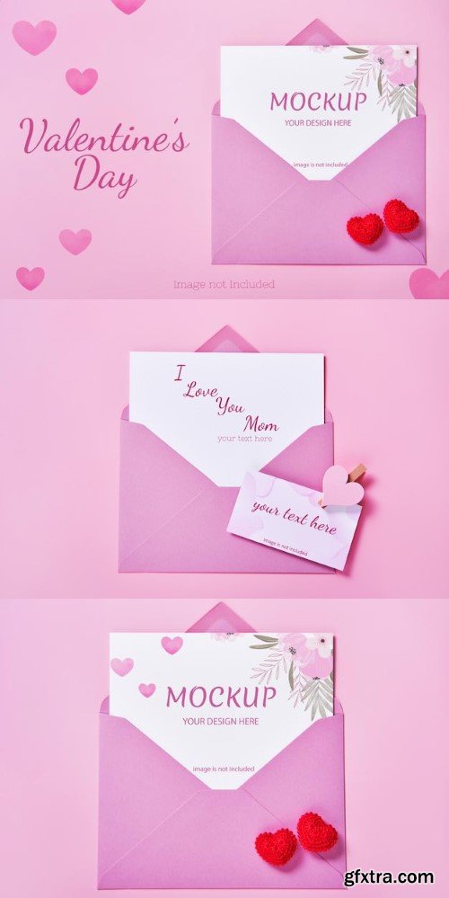 Greeting card mockup for valentine\'s day