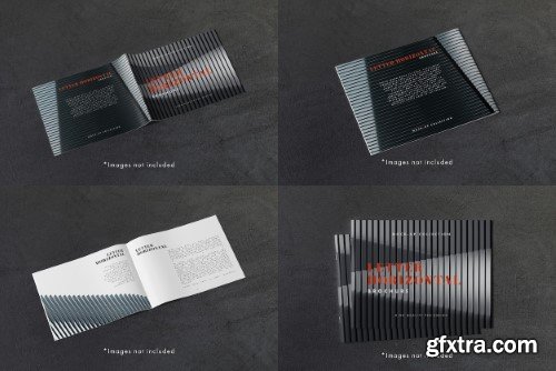 horizontal brochure mockup