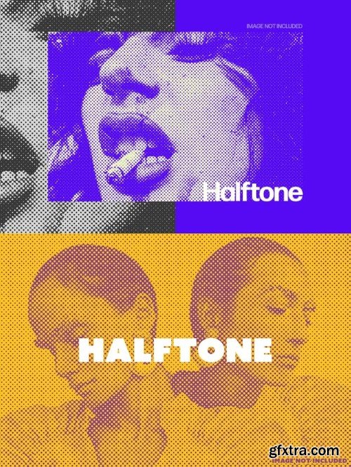 Halftone photo effect