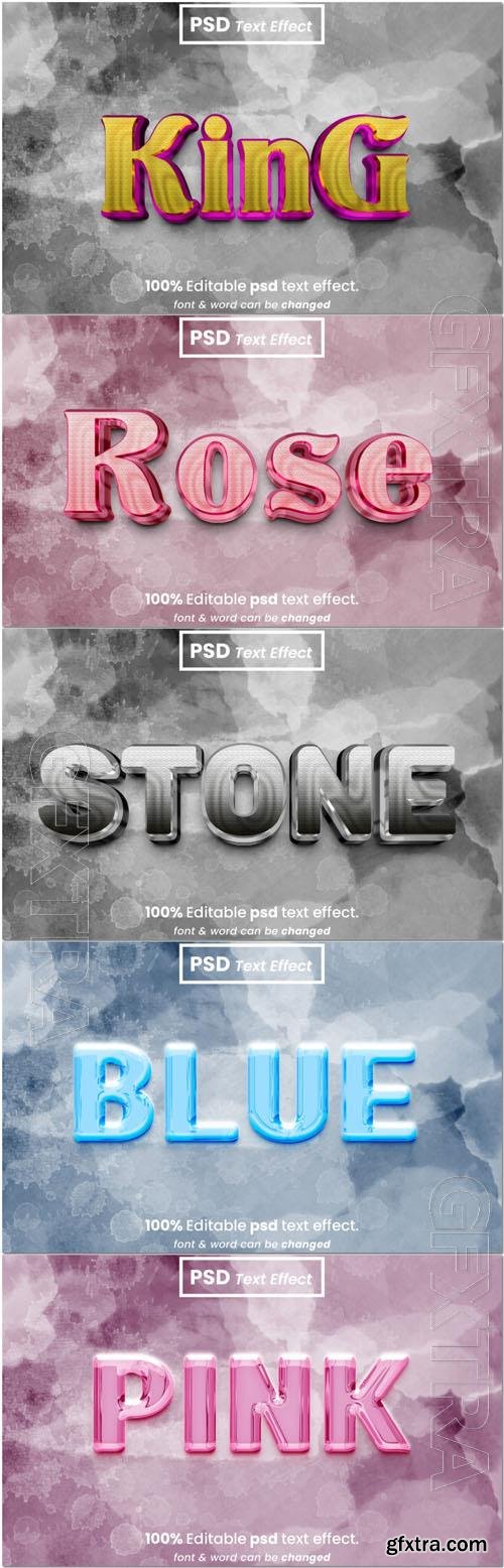 Psd style text effect editable set vol 123