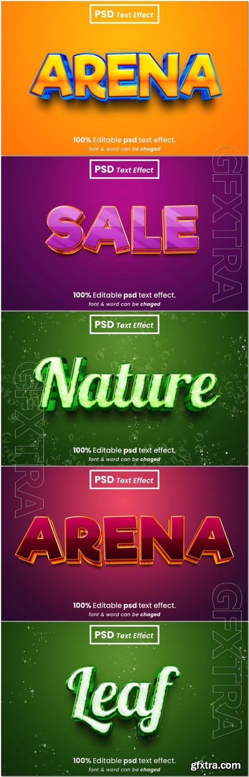 Psd style text effect editable set vol 125