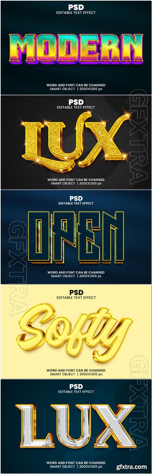 Psd style text effect editable set vol 116