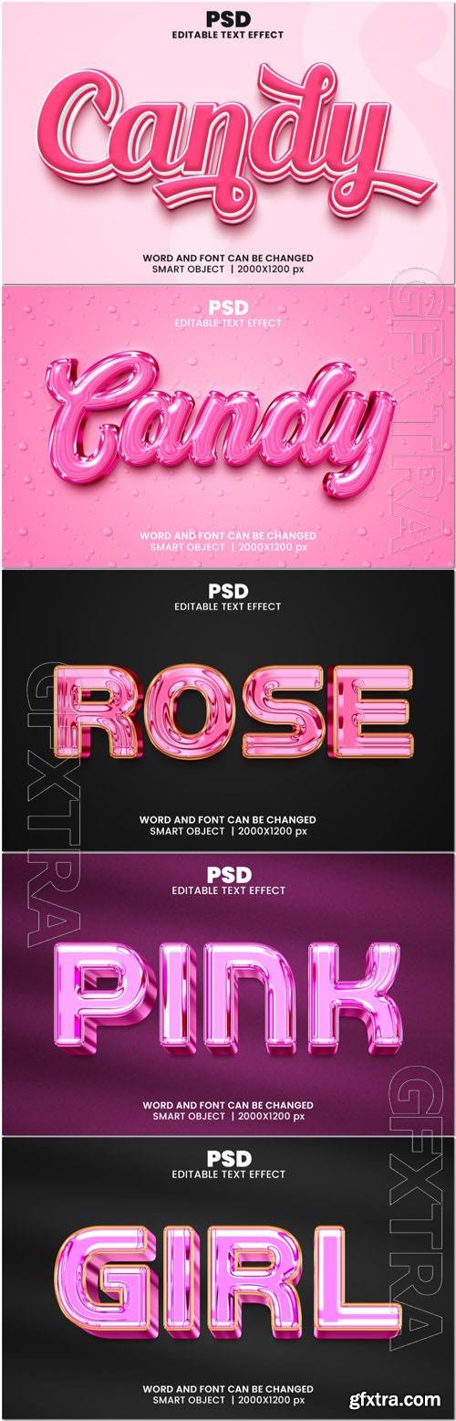 Psd style text effect editable set vol 129