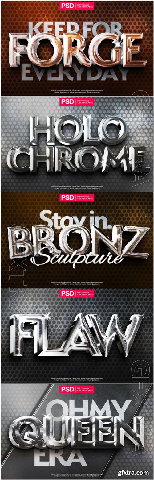 Psd style text effect editable set vol 117