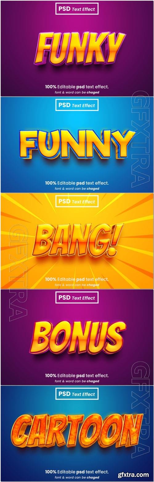 Psd style text effect editable set vol 115