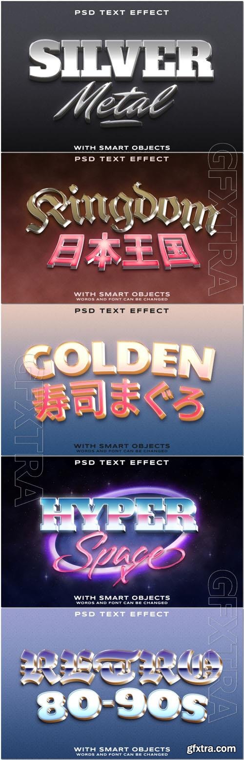 Psd style text effect editable set vol 124