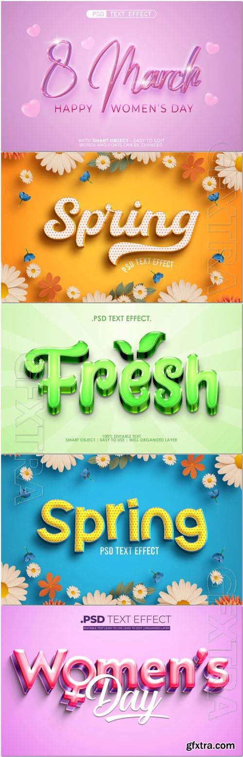 Psd style text effect editable set vol 127