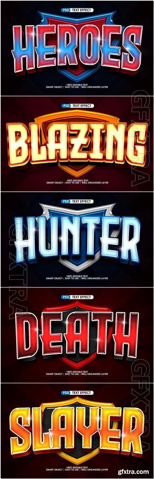 Psd style text effect editable set vol 121