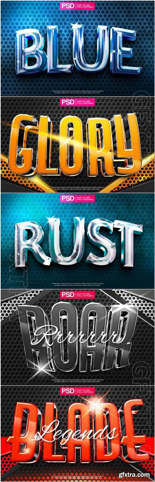 Psd style text effect editable set vol 118