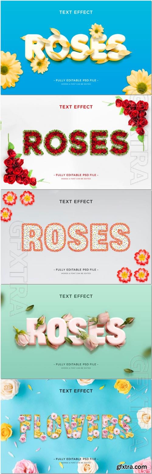 Psd style text effect editable set vol 132