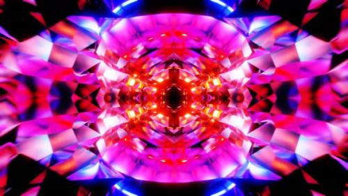 Videohive - colorful reflect sci-fi digital tunnel vj loop in space tube - 43185707 - 43185707