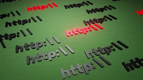 Videohive - Http symbol sign on green background 3d render. Hypertext transfer protocol secure web 3 - 43189816 - 43189816