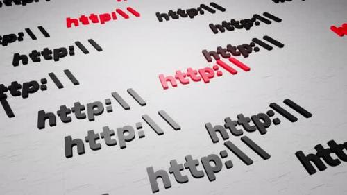 Videohive - Http symbol sign on white background 3d render. Hypertext transfer protocol secure web 3 - 43189819 - 43189819